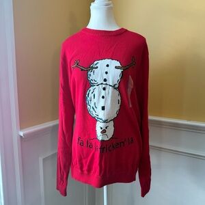 Target Red Snowman Crewneck Sweater Cotton. Vintage